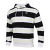 Sudadera con capucha a rayas del centro de la ciudad «Negro, blanco y verde»