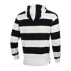 Sudadera con capucha a rayas del centro de la ciudad «Negro, blanco y verde»