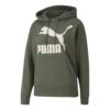 Sudadera con capucha clásica con el logotipo «Verde oliva y blanco» (mujeres)