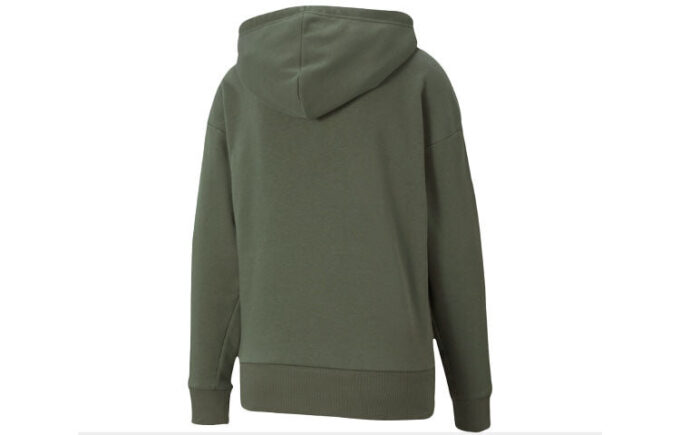 Sudadera con capucha clásica con el logotipo «Verde oliva y blanco» (mujeres)