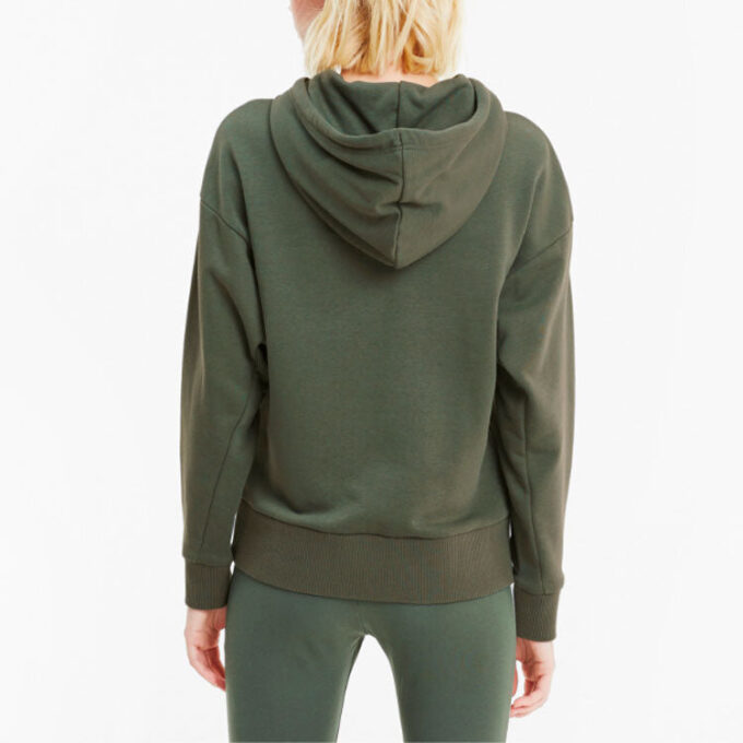 Sudadera con capucha clásica con el logotipo «Verde oliva y blanco» (mujeres)