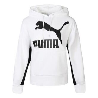 Sudadera con capucha clásica con el logotipo «White Black» (Mujeres)