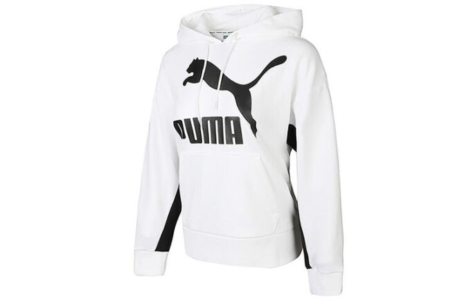 Sudadera con capucha clásica con el logotipo «White Black» (Mujeres)