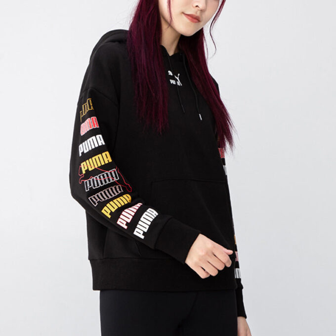 Sudadera con capucha clásica con gráficos (WMNS) «Negra»