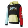 Sudadera con capucha combinada «Negro Amarillo Rojo Azul»