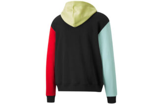 Sudadera con capucha combinada «Negro Amarillo Rojo Azul»