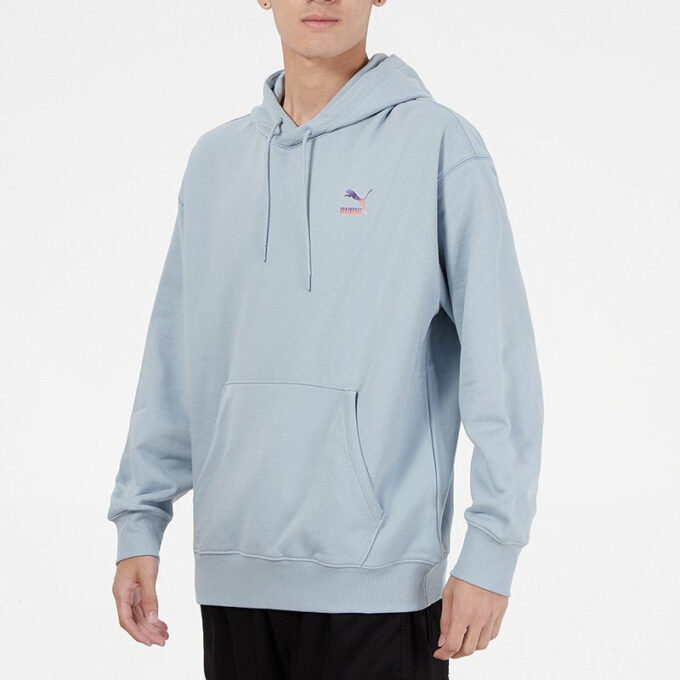 Sudadera con capucha con el logo «Azul claro»
