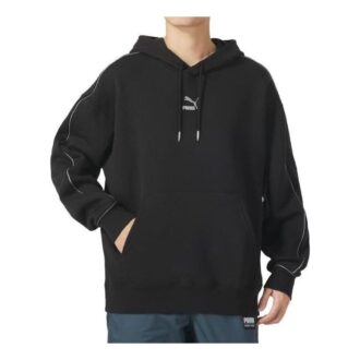 Sudadera con capucha con logo estampado «Negro y blanco»