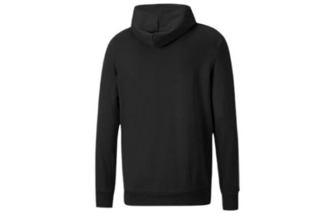 Sudadera con capucha de algodón con cuello redondo «Negro, azul y verde»