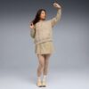 Sudadera con capucha de polar con lavado ácido Elevated Essentials para mujer
