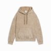 Sudadera con capucha de polar con lavado ácido Elevated Essentials para mujer