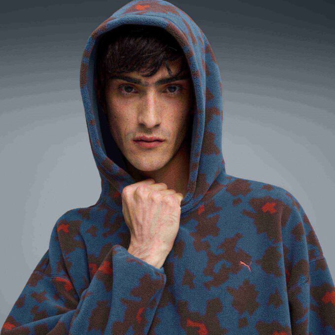 Sudadera con capucha de polar estampada para hombre con estampado completo Sudadera con capucha de polar estampada para hombre con estampado completo