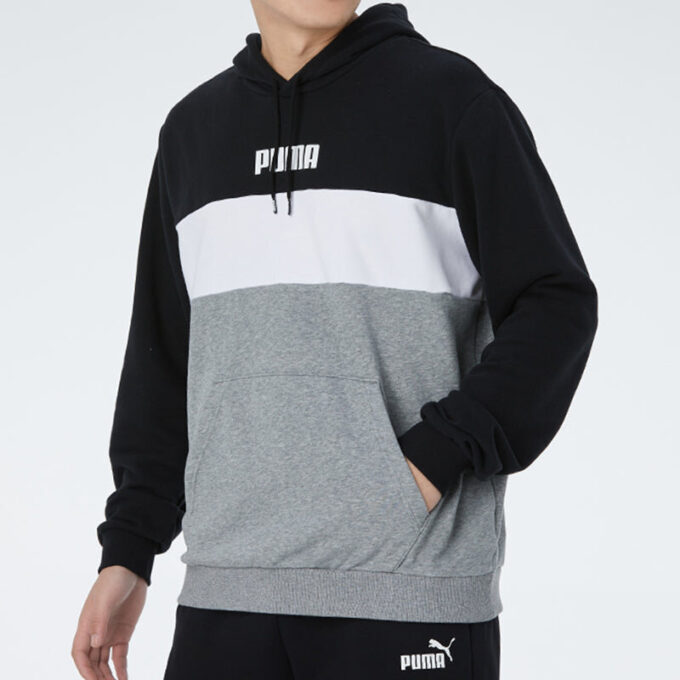 Sudadera con capucha Double Down «Gris, negro y blanco»