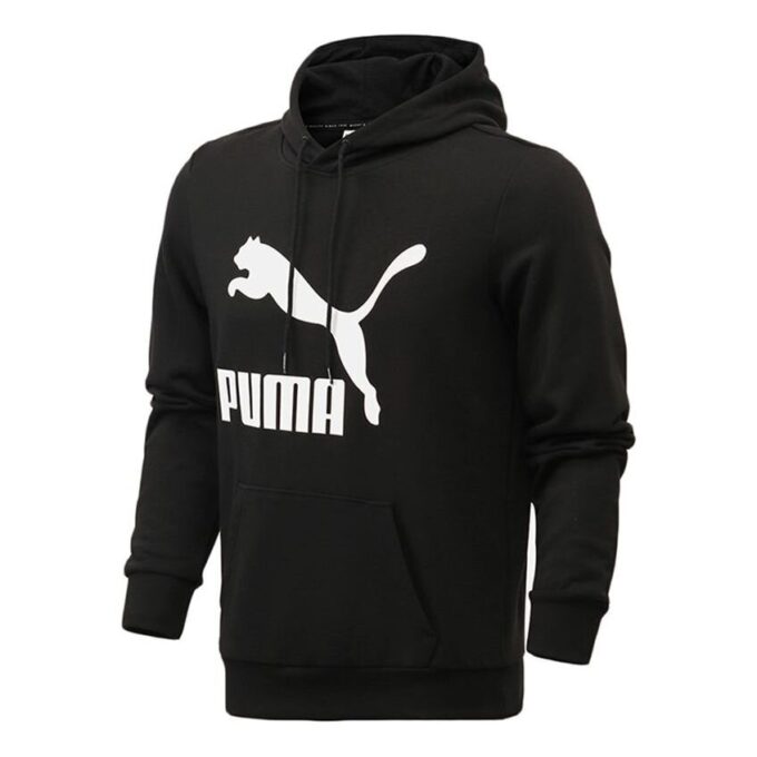 Sudadera con capucha Essentials Fleece «Negro y blanco»