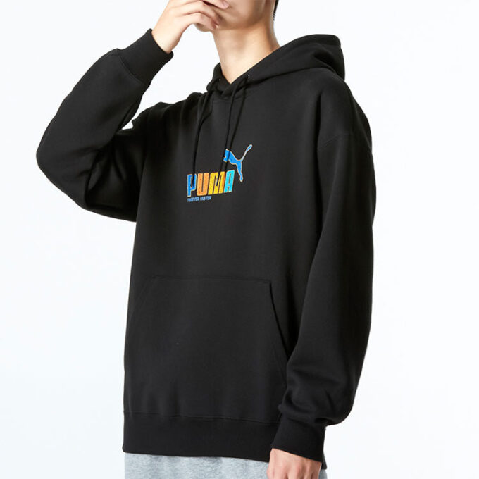 Sudadera con capucha Essentials Rainbow «Negra»