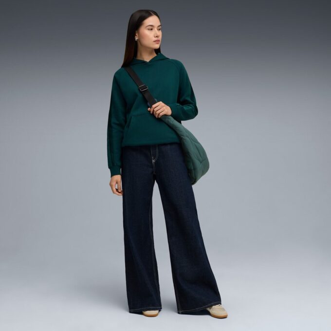 Sudadera con capucha Essentials Satin para mujer