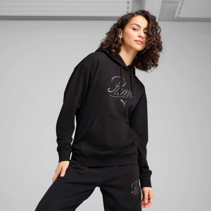 Sudadera con capucha Essentials Script para mujer Sudadera con capucha Essentials Script para mujer