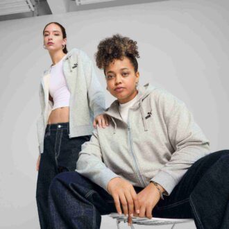 Sudadera con capucha Essentials Small No. 1 Logo French Terry para mujer, cómoda y con cremallera completa