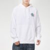 Sudadera con capucha gráfica del centro «Blanco, azul y rojo»