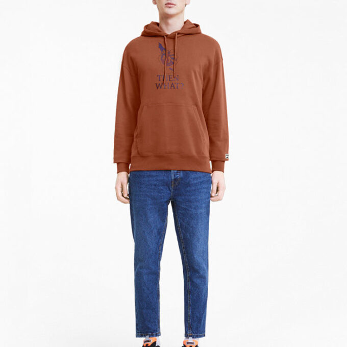 Sudadera con capucha gráfica del centro «Marrón»