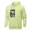 Sudadera con capucha gráfica informal «Verde y negro»