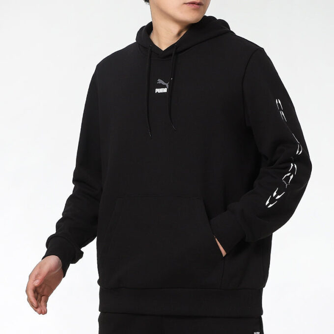 Sudadera con capucha gráfica «Negro y blanco»