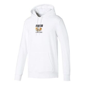 Sudadera con capucha gráfica Trend Aop «Blanco, negro y amarillo»