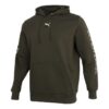 Sudadera con capucha gráfica «Verde oliva y blanco»