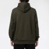 Sudadera con capucha gráfica «Verde oliva y blanco»