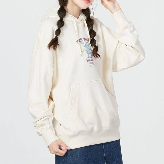 Sudadera con capucha holgada con gráfico «White» (WMNS)
