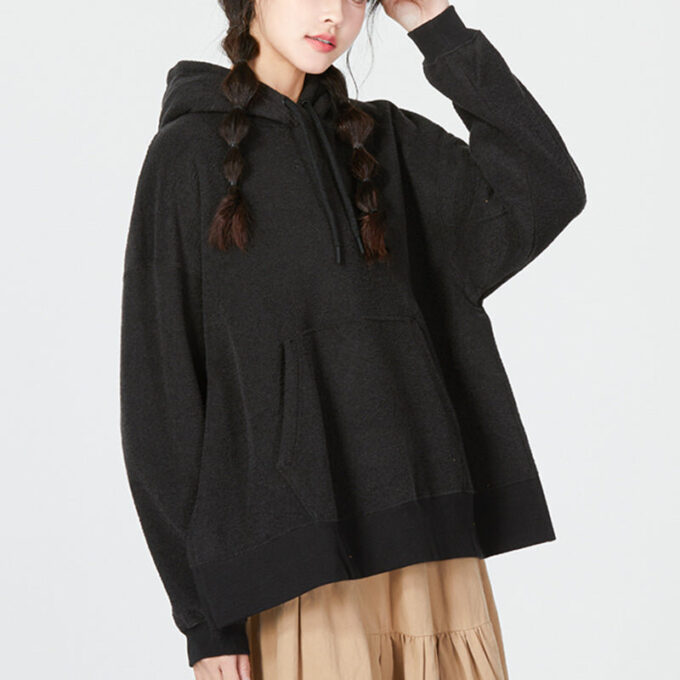 Sudadera con capucha invernal (mujeres) «Negra»