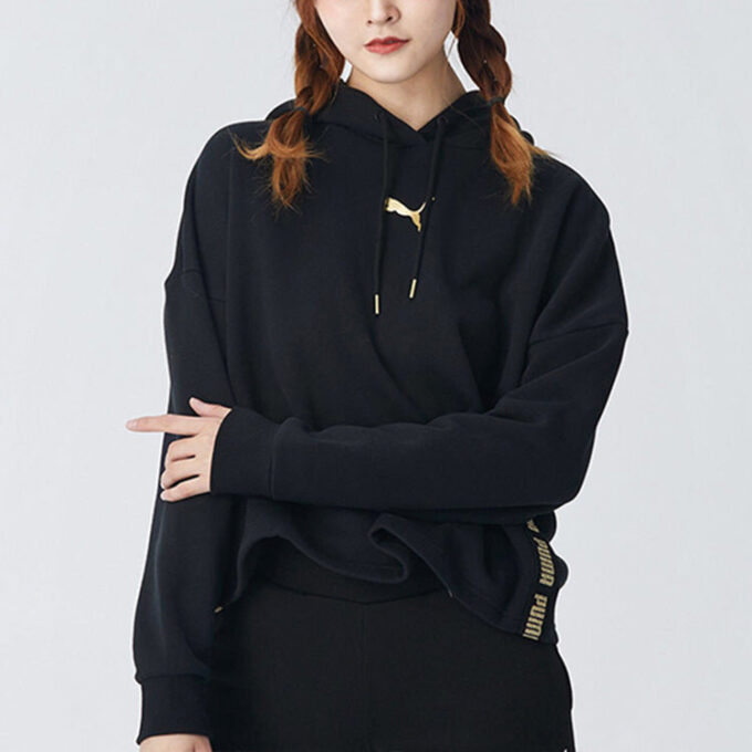 Sudadera con capucha Metallic Nights «Black Gold» (Mujeres)