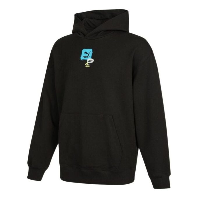 Sudadera con capucha oversize con logo gráfico «Black»