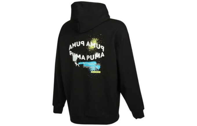 Sudadera con capucha oversize con logo gráfico «Black»