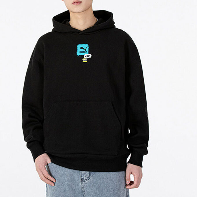 Sudadera con capucha oversize con logo gráfico «Black»