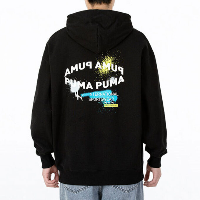 Sudadera con capucha oversize con logo gráfico «Black»