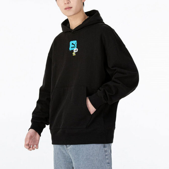 Sudadera con capucha oversize con logo gráfico «Black»