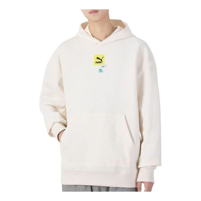 Sudadera con capucha oversize con logo gráfico «Blanca»