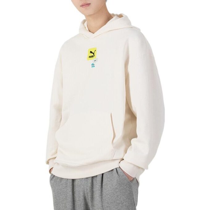 Sudadera con capucha oversize con logo gráfico «Blanca»