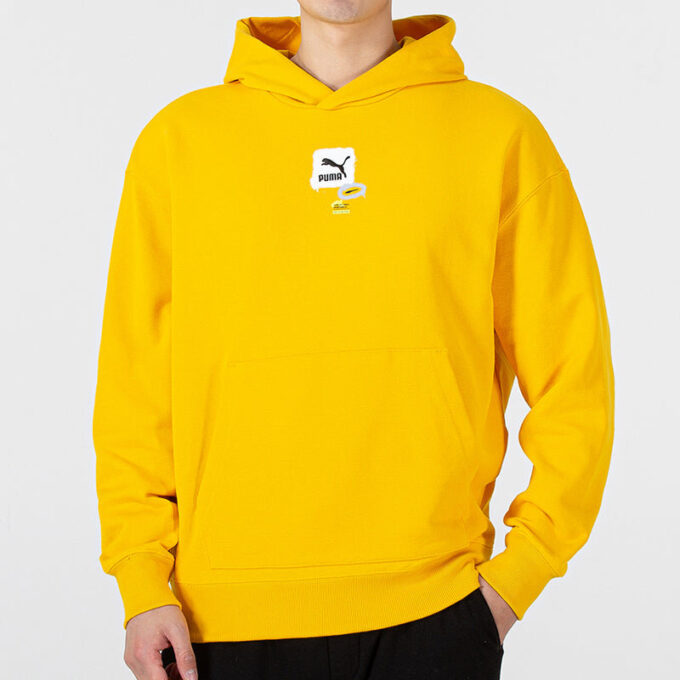 Sudadera con capucha oversize con logotipo gráfico «Amarillo»