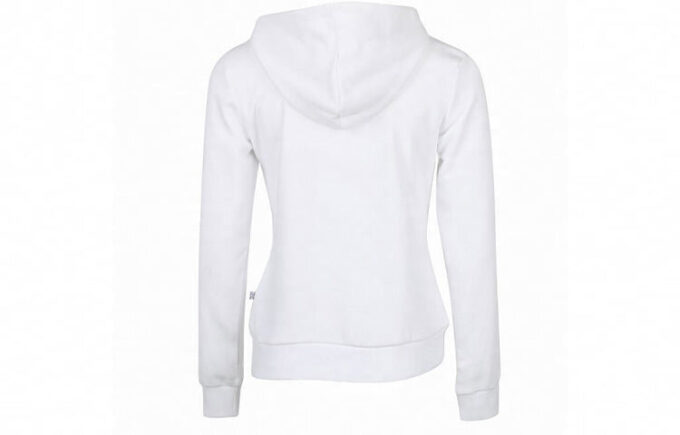 Sudadera con capucha polar amplificada (mujeres) «Blanco y negro»