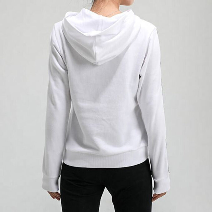 Sudadera con capucha polar amplificada (mujeres) «Blanco y negro»