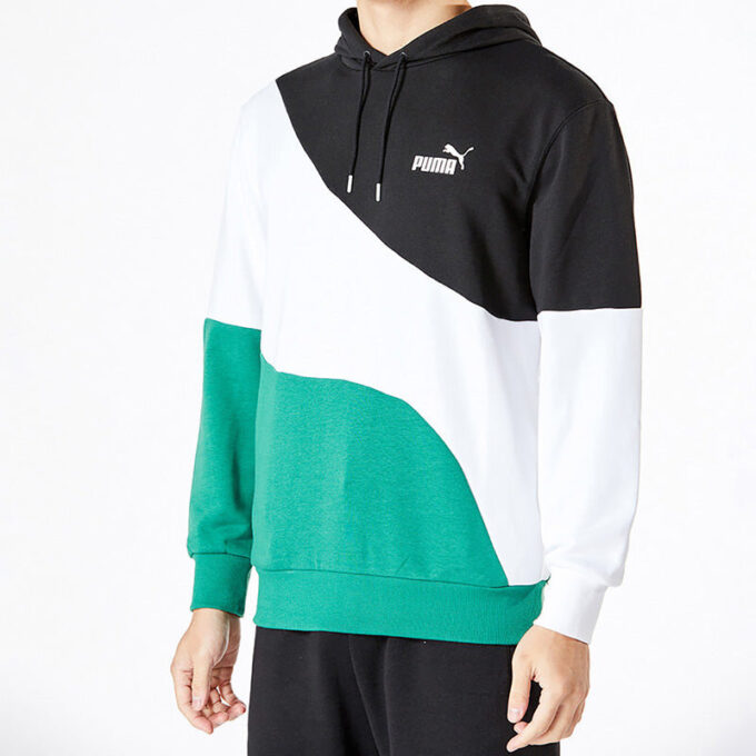 Sudadera con capucha Power Cat «Verde azulado»