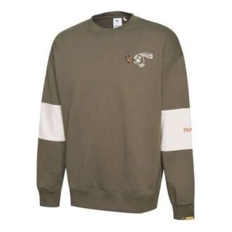 Sudadera con capucha PUMA x Randomevent «Verde oliva y blanco»