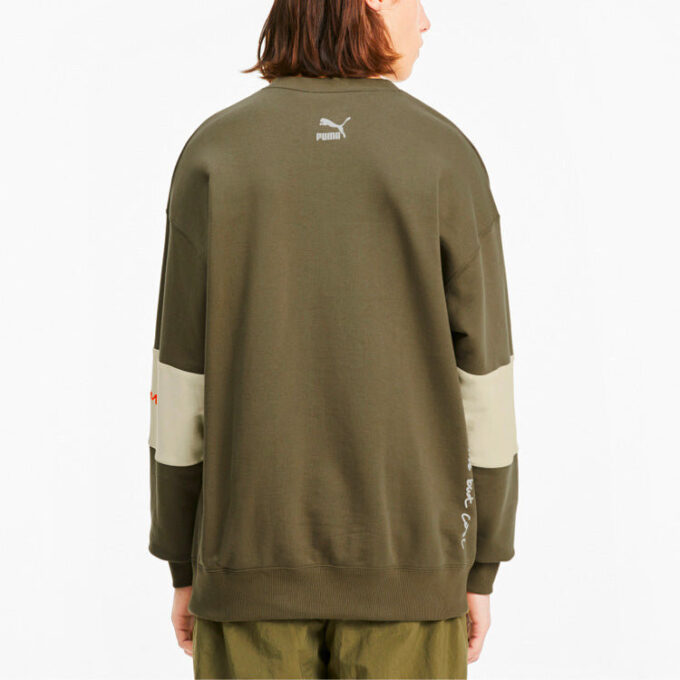Sudadera con capucha PUMA x Randomevent «Verde oliva y blanco»
