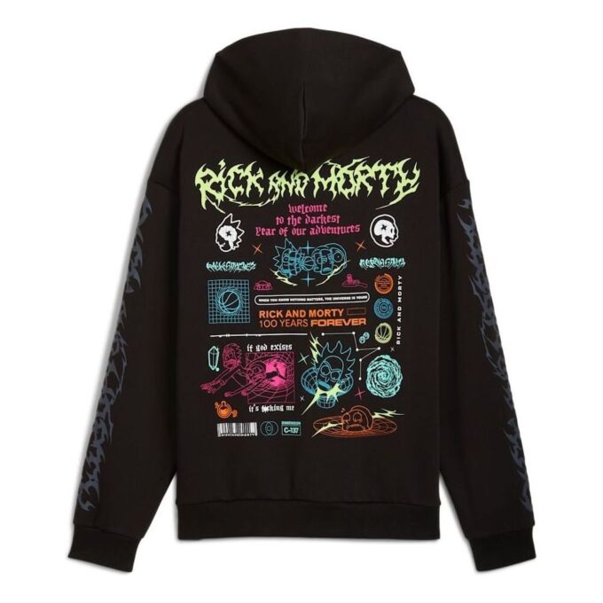 Sudadera con capucha PUMA x RICK AND MORTY «Negra»