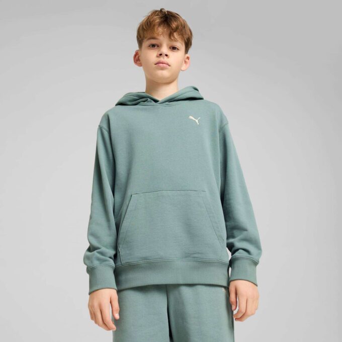 Sudadera con capucha relajada para niños grandes con elementos esenciales de armario