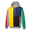 Sudadera con capucha Signature «Gris, amarillo, verde y rojo»