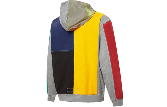 Sudadera con capucha Signature «Gris, amarillo, verde y rojo»