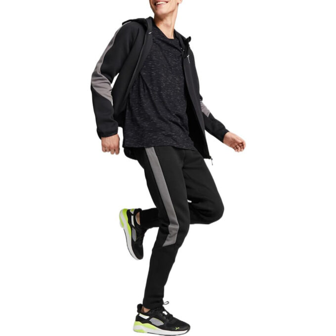 Sudadera con capucha y cremallera completa Evostripe «Negra»